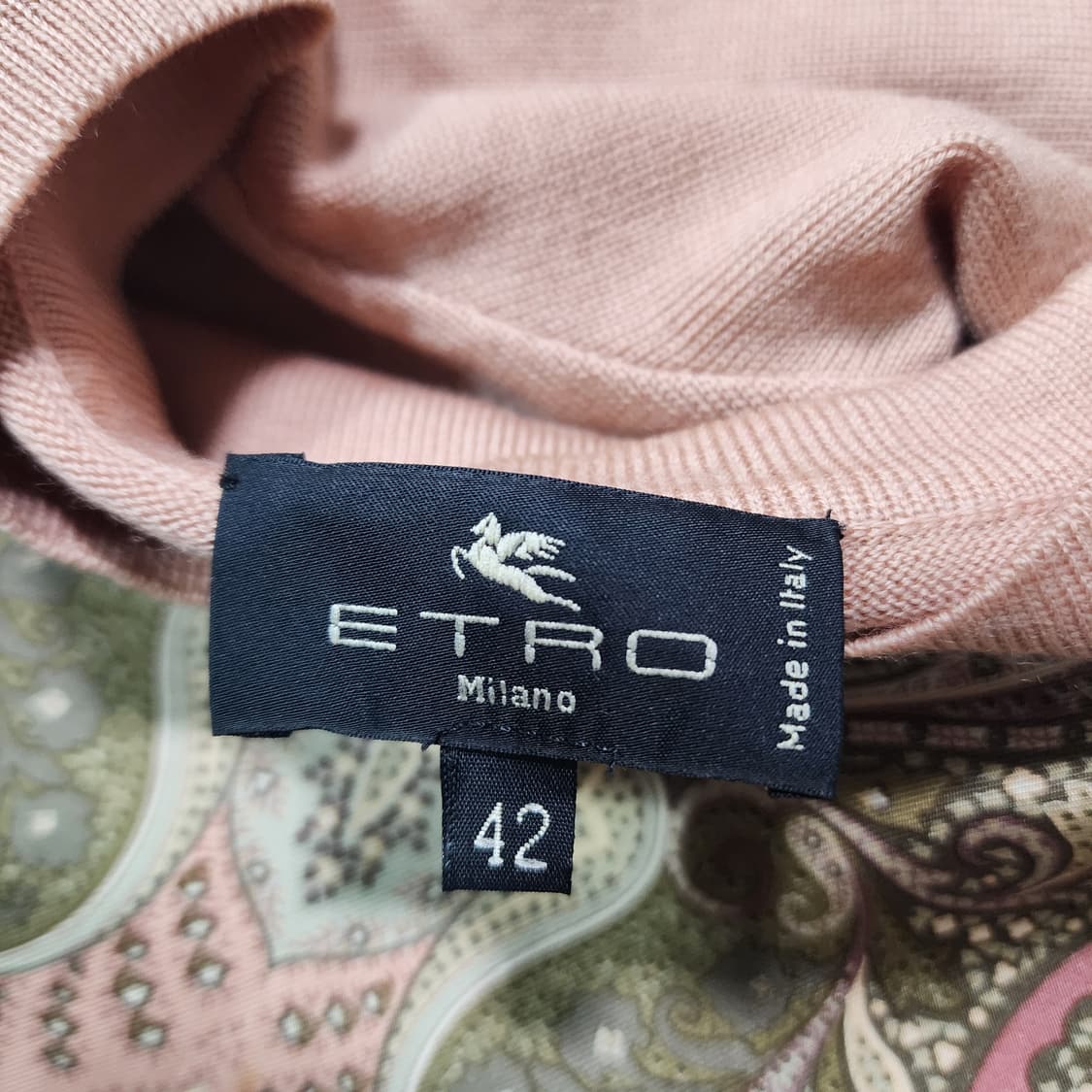 에트로 실크 울 니트 반팔셔츠 42 상품이미지6