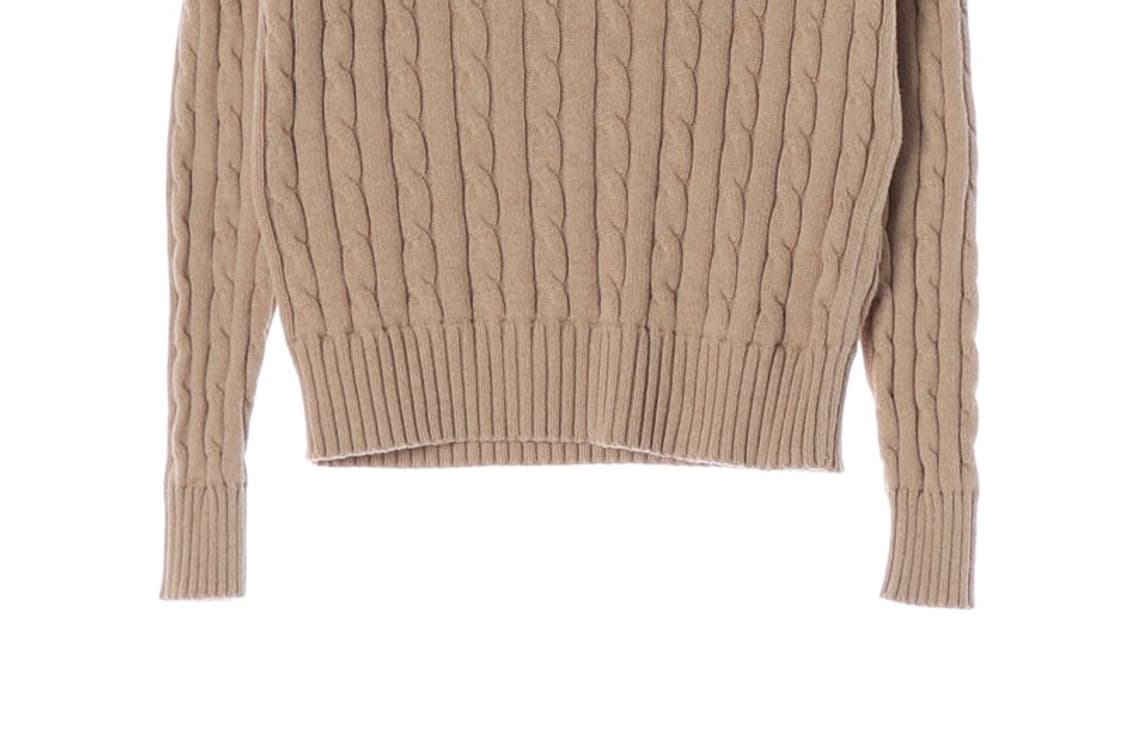 폴로 랄프로렌 꽈배기 라운드넥 니트 S 상품이미지4