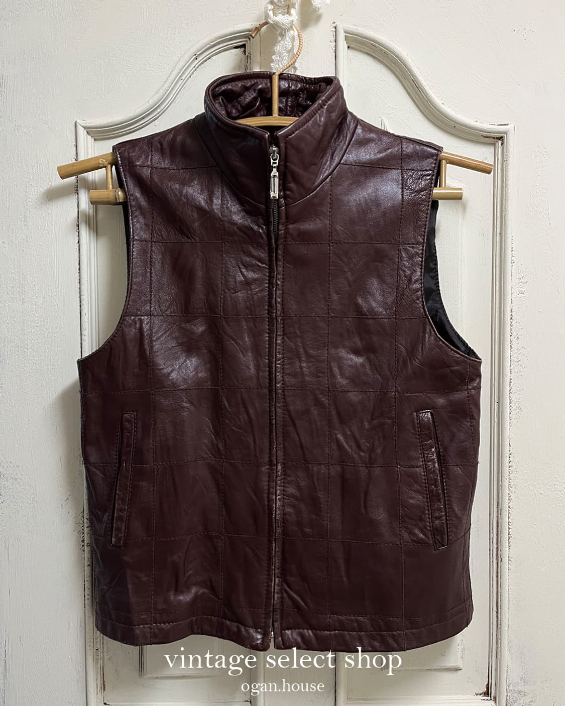 vintage sheepskin leather vest 상품이미지1