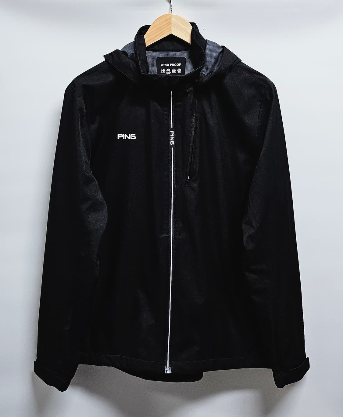 PING 핑 골프 바람막이 후드 블랙 자켓 100 상품이미지1
