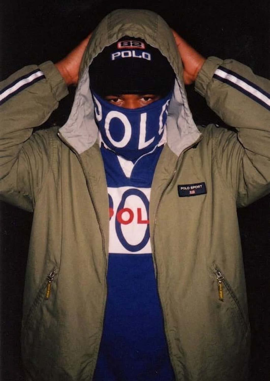 폴로 스포츠 USA 스펠아웃 백로고 올리브 윈드브레이커 자켓 상품이미지4