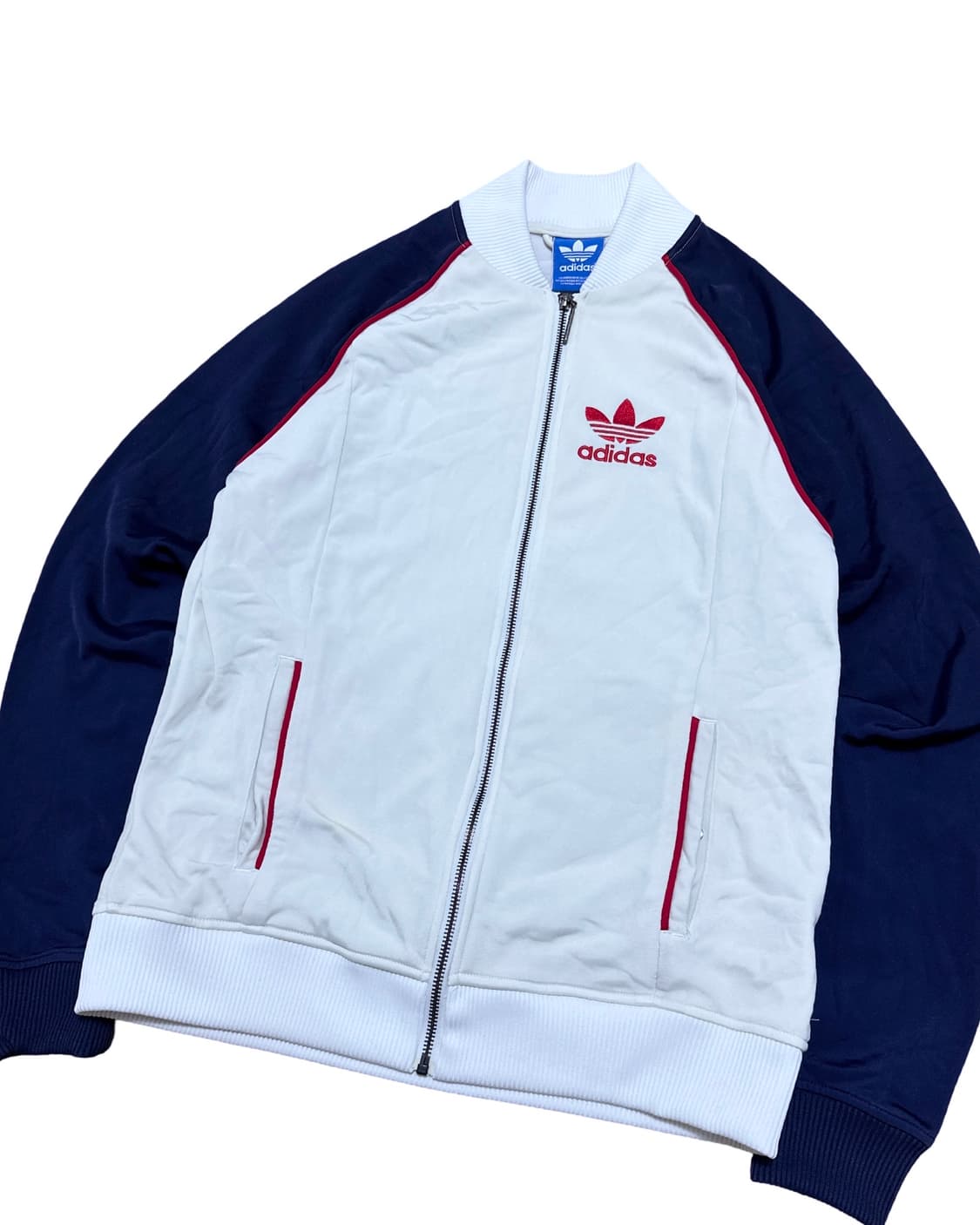 아디다스 화이트 네이비 슈퍼스타 져지 상품이미지3