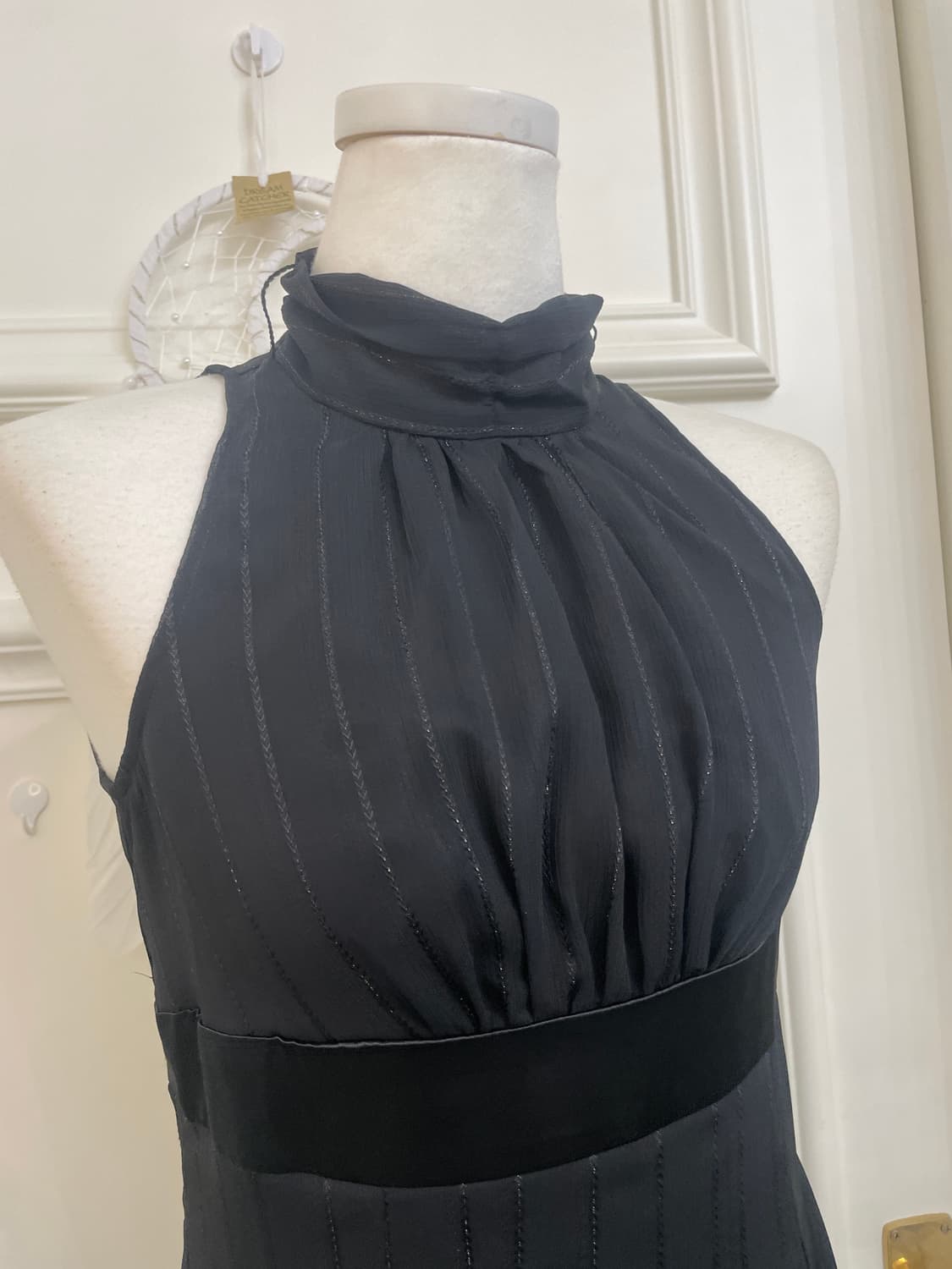 black shirring pleats slim halter opc 상품이미지6