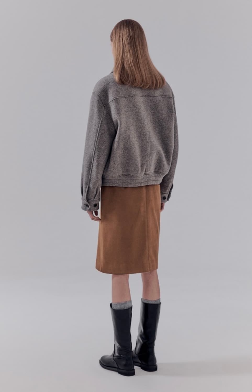 던스트 울 블루종 그레이 Xs 상품이미지4