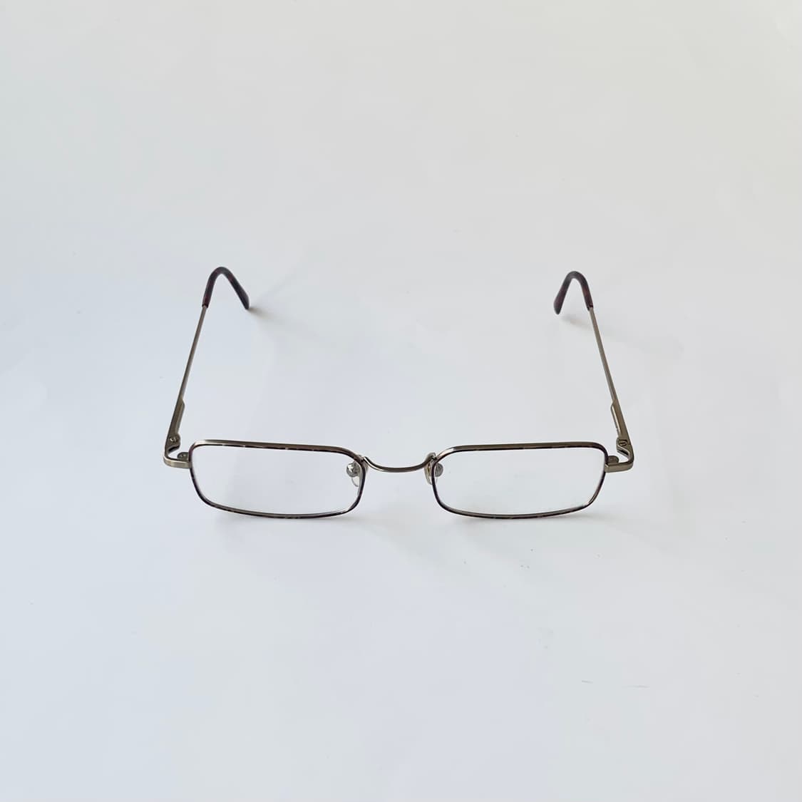 767 데드스탁 픽키 슬림 사각 브라운 메탈 프레임 빈티지안경 상품이미지2