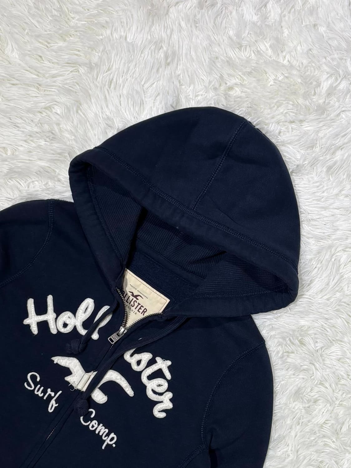 홀리스터 네이비 빅로고 후드집업 상품이미지5