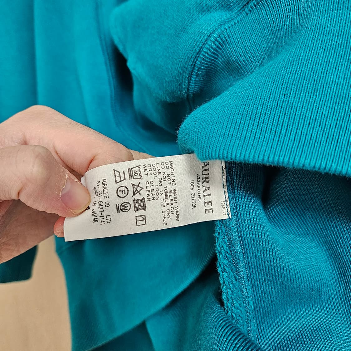 AURALEE 오라리 후드 / 터콰이즈 블루 / 4 상품이미지3