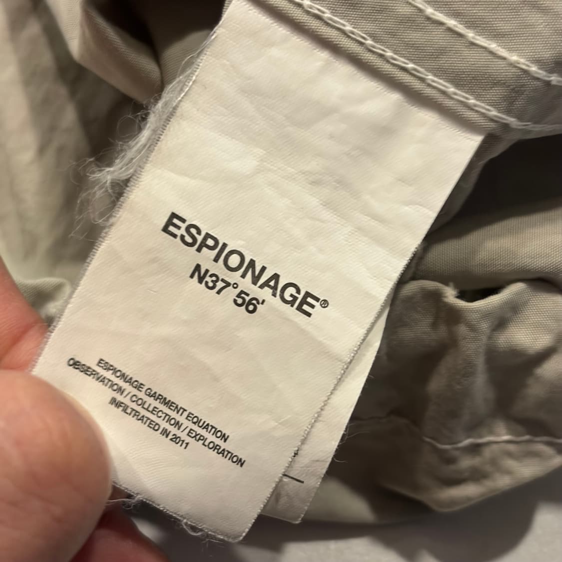 [L] 에스피오나지 후드 야상 점퍼 베이지 바람막이 D334 상품이미지9