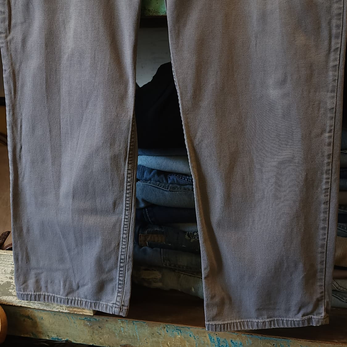 칼하트 워크팬츠 릴렉스드 핏 캔버스 팬츠 그레이 38x30 상품이미지5