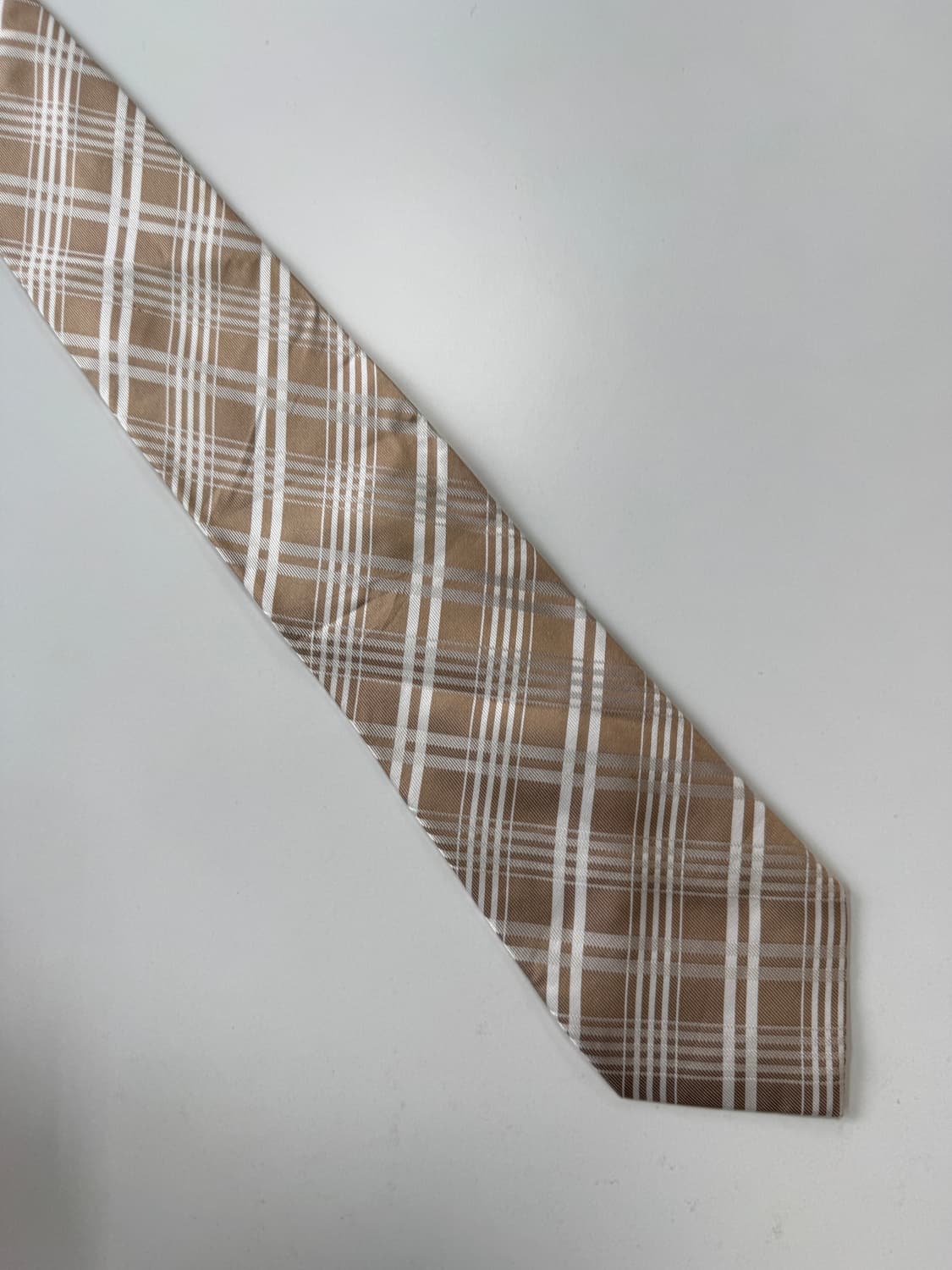 빈티지 실크 체크 넥타이 8.9cm 상품이미지2