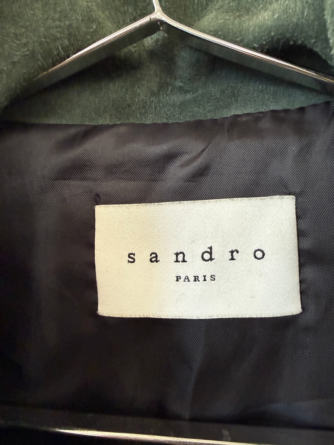 00‘s Sandro 스웨이드 레더 딥그린 집업 자켓 상품이미지3