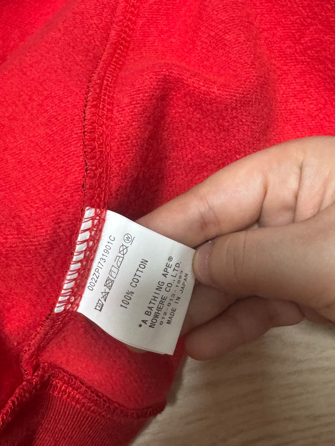 베이프 더블 타이거 샤크 후드집업 레드 L 상품이미지8