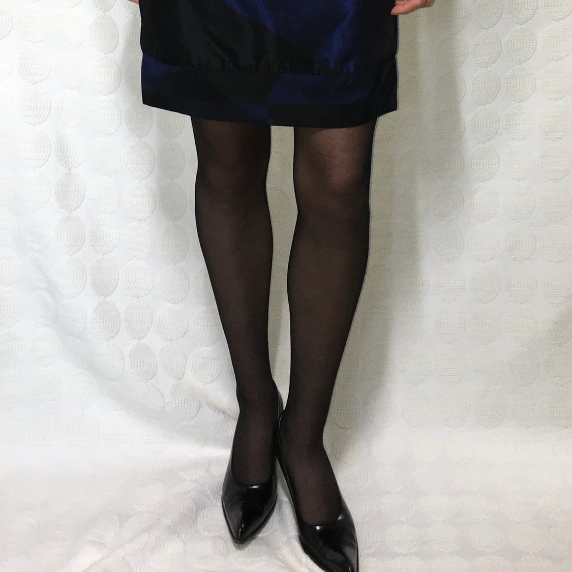 새상품 블랙 시스루 리본 스타킹 상품이미지2