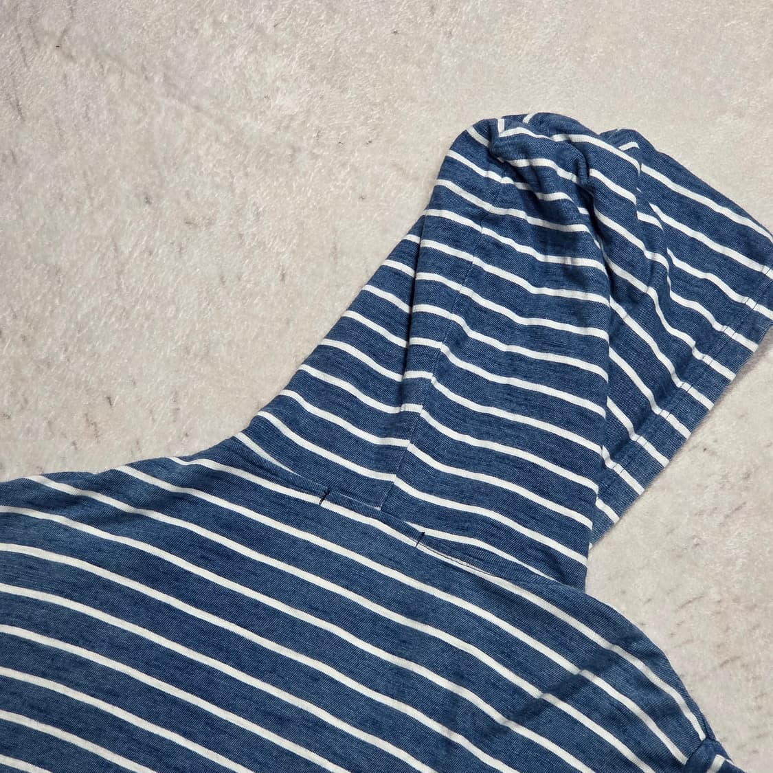 일본 빈티지 블루 단가라 투웨이 후드집업 상품이미지5