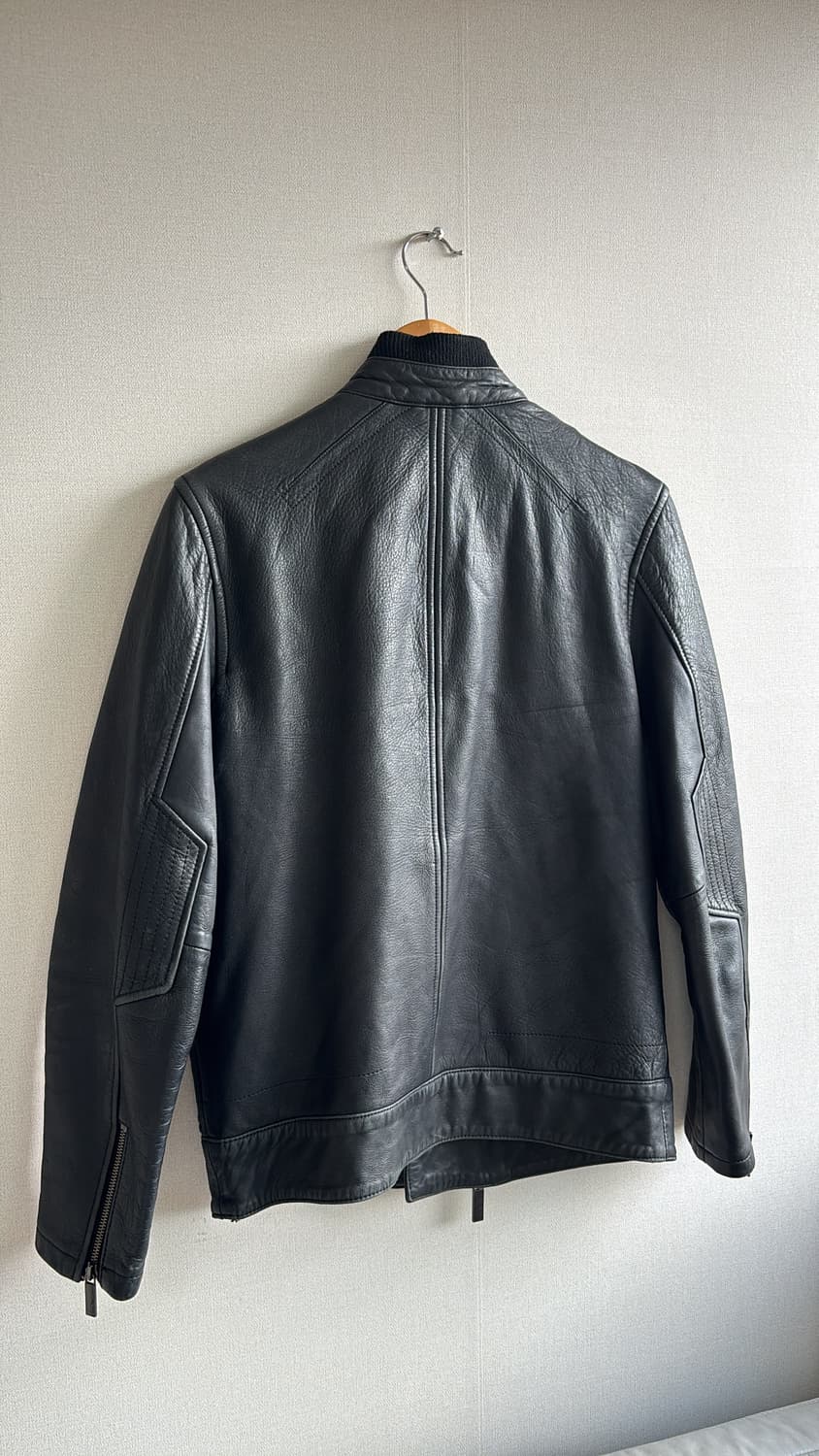 Diagonal Leather Jacket 상품이미지5