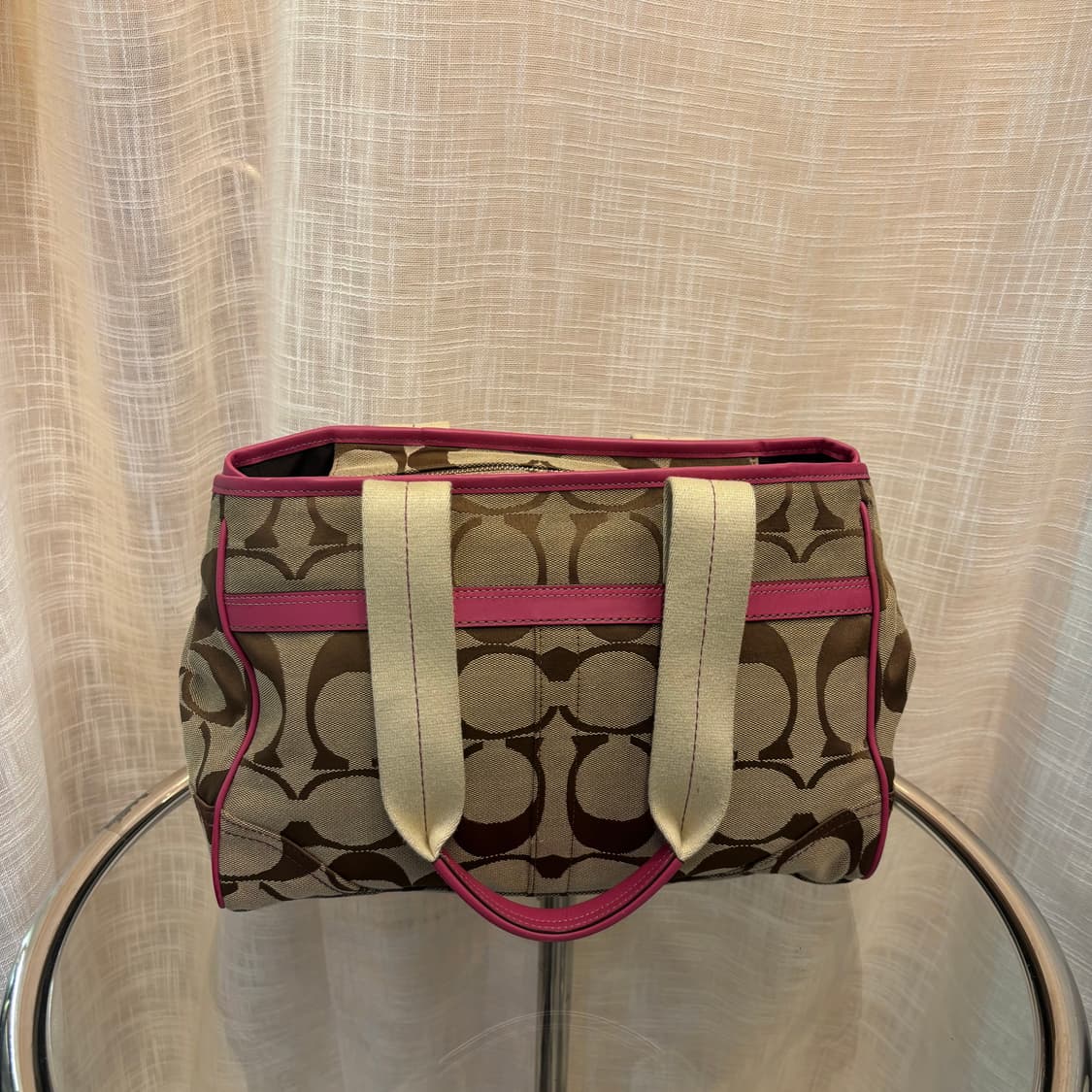 정품 코치 패브릭 토트 숄더백     상품이미지4