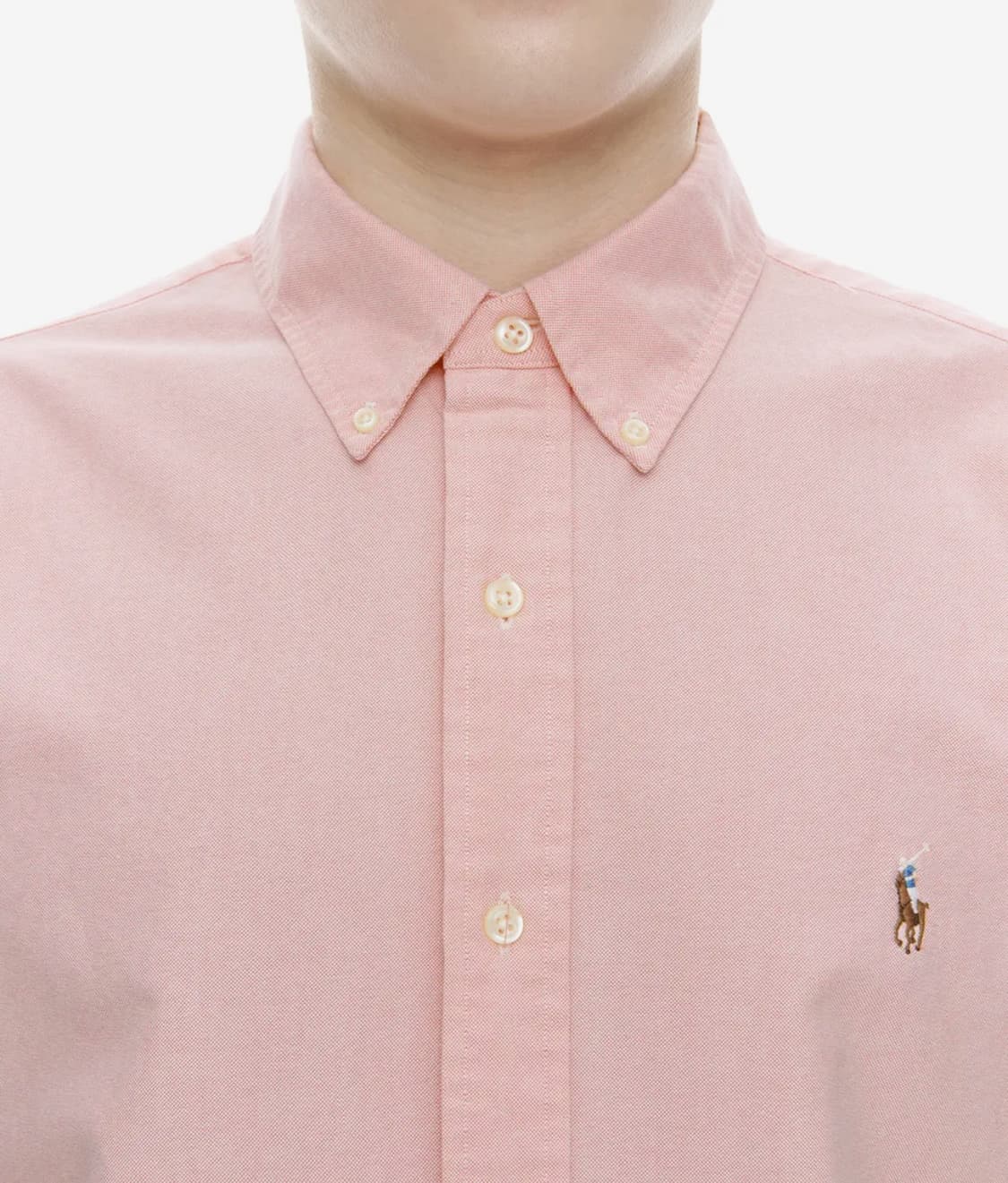폴로 커스텀핏 옥스포드 셔츠 핑크 상품이미지3