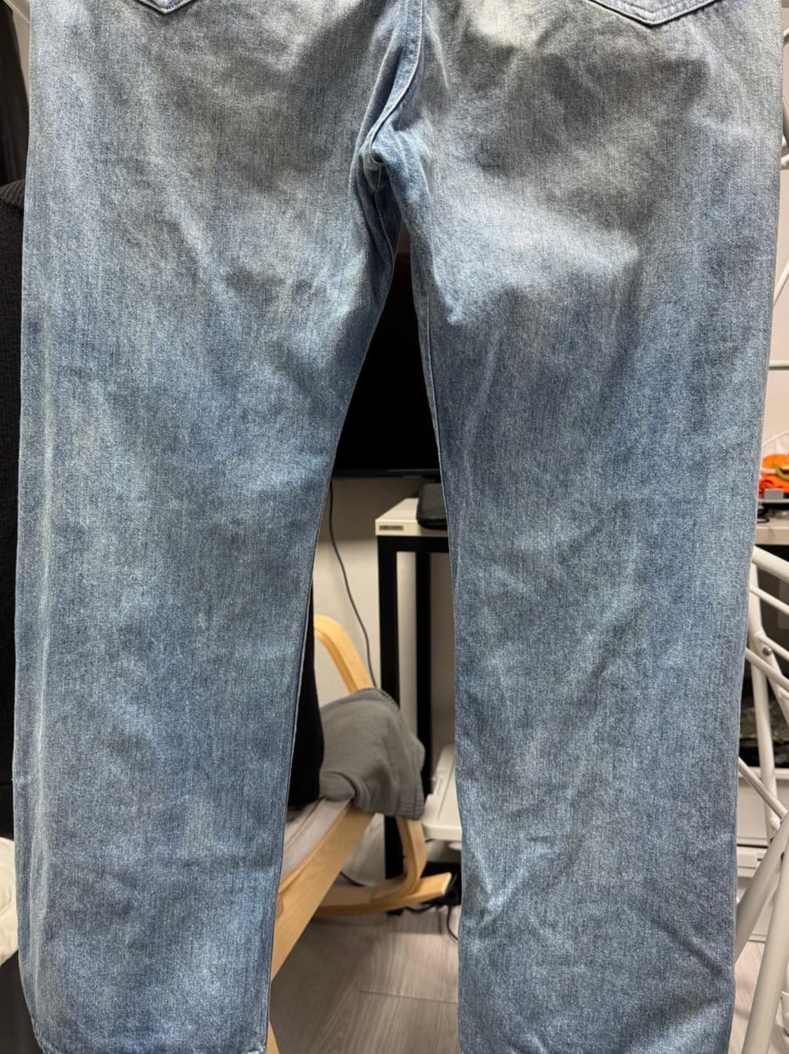 사이즈 4) 오라리 23fw 셀비지 페이디드 라이트 데님 라이트 인디고 상품이미지7