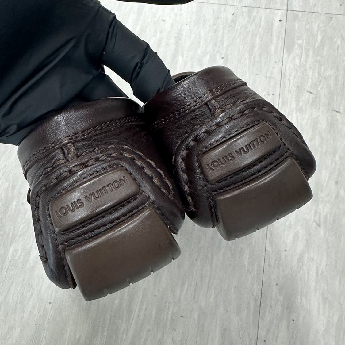 루이비통 레더 로퍼 다크브라운 37.5 240-245mm 상품이미지6