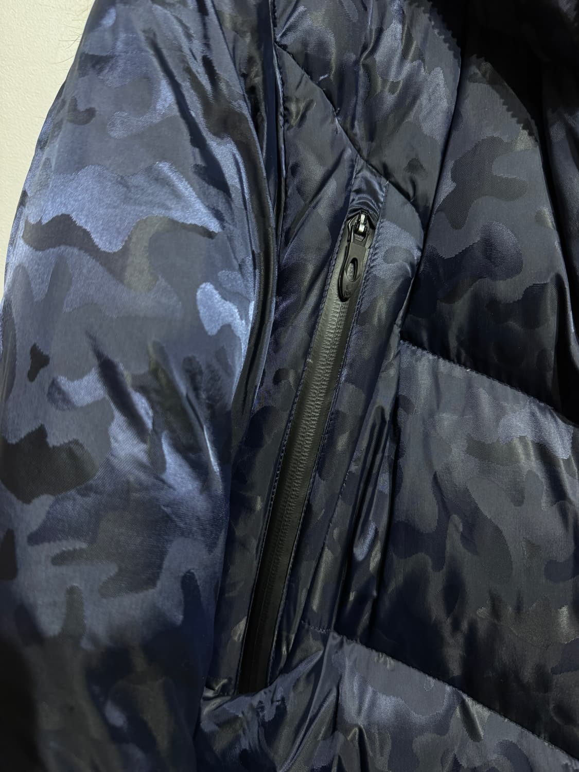 스파이더 카모플라쥬 구스 롱패딩 네이비 L 상품이미지6