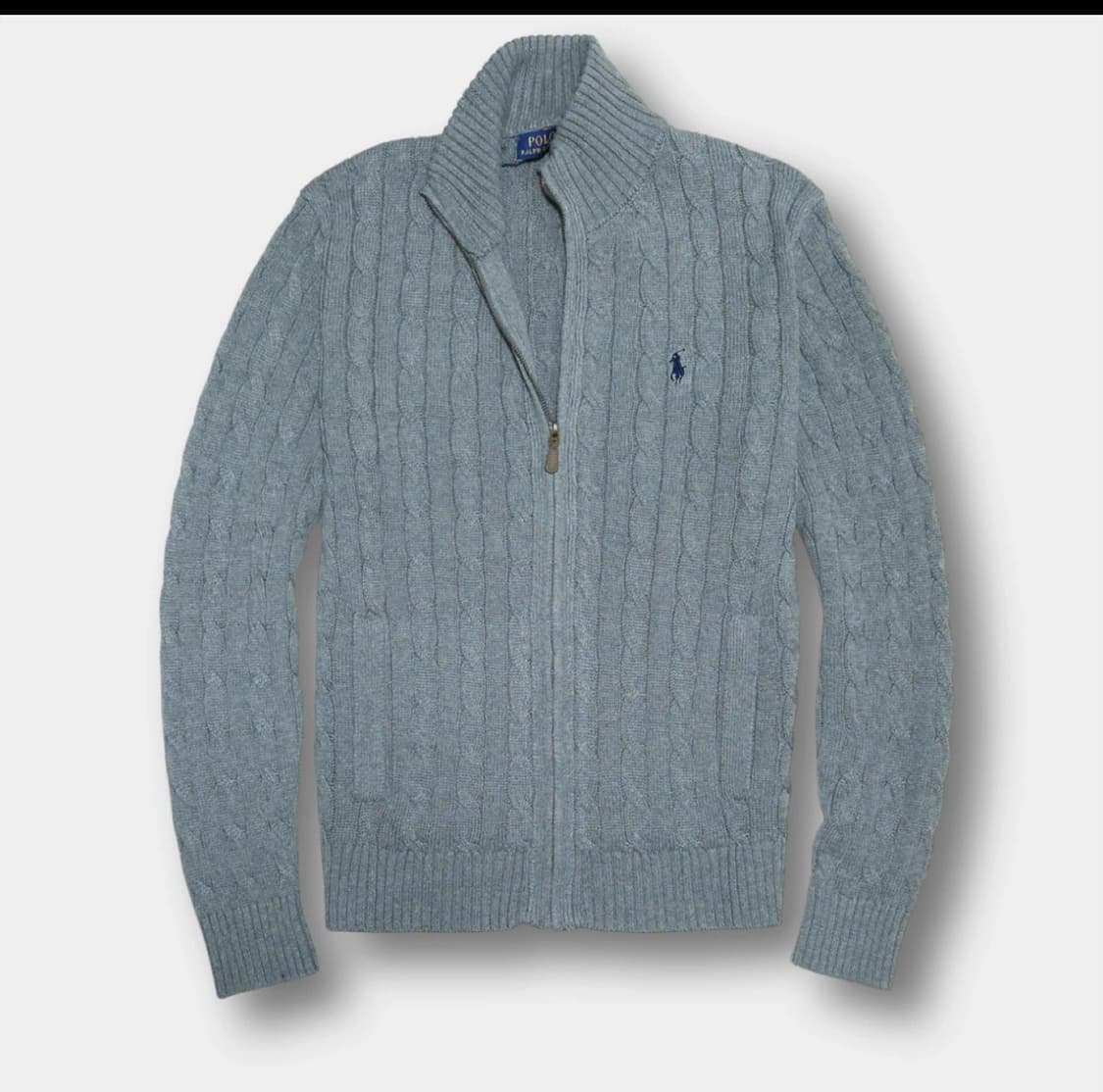 폴로니트 풀집업(그레이) 상품이미지1