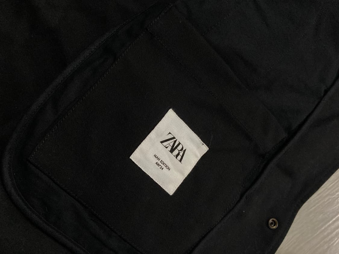 자라 남자 가죽 카라 롱 자켓 판매해요! (새상품) 상품이미지5