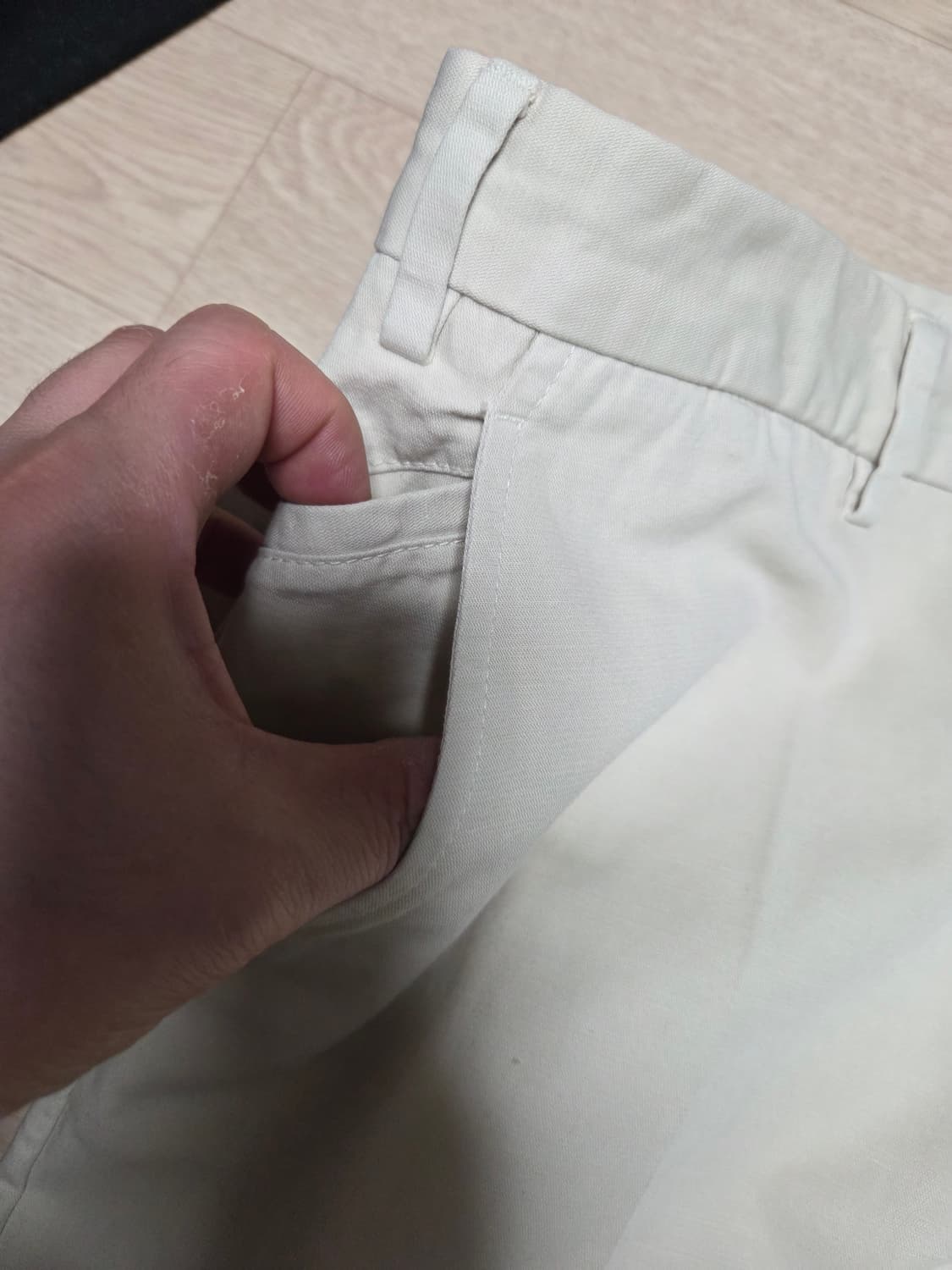LORO PIANA 로로피아나 아이보리 슬랙스 면바지 치노 오피서 상품이미지5