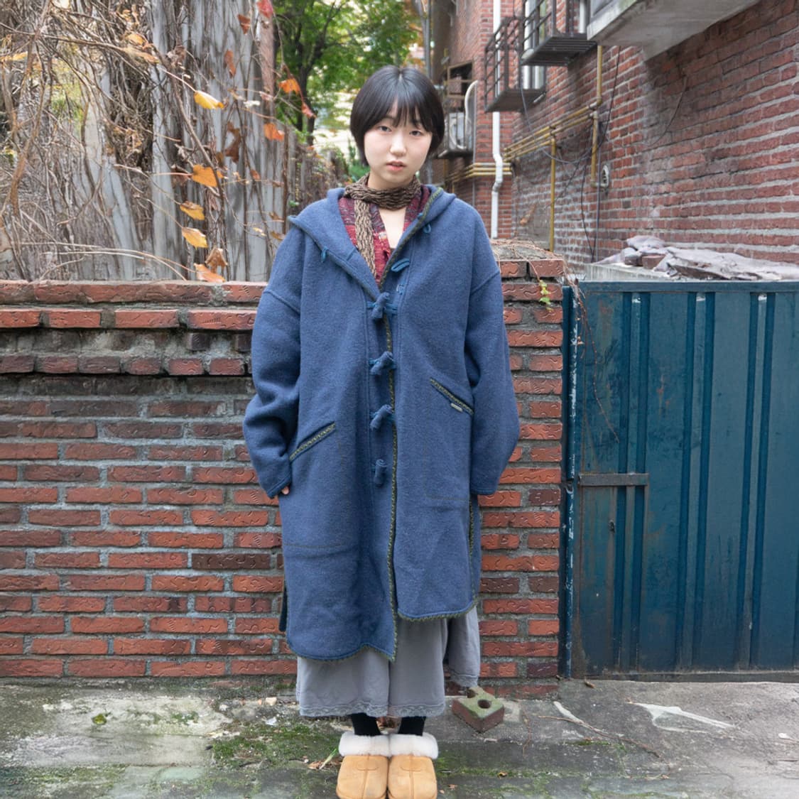 푸른숲 네이비 더플 코트 상품이미지9