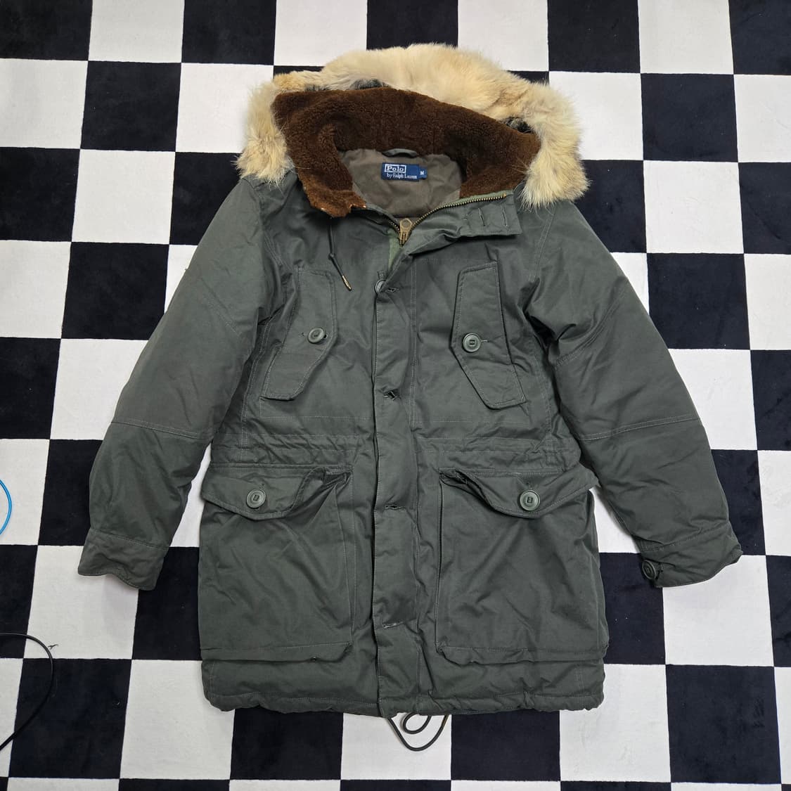 M 폴로랄프로렌 N3B 오리털 다운 파카 봄버 그린 상품이미지1