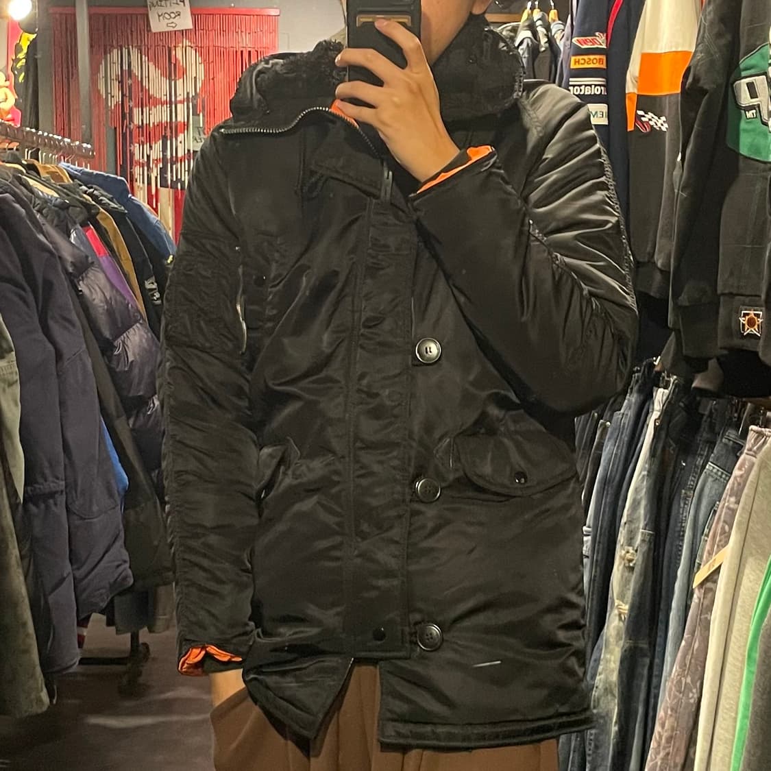 [IM] ALPHA 알파인더스트리 블랙 패딩 상품이미지4