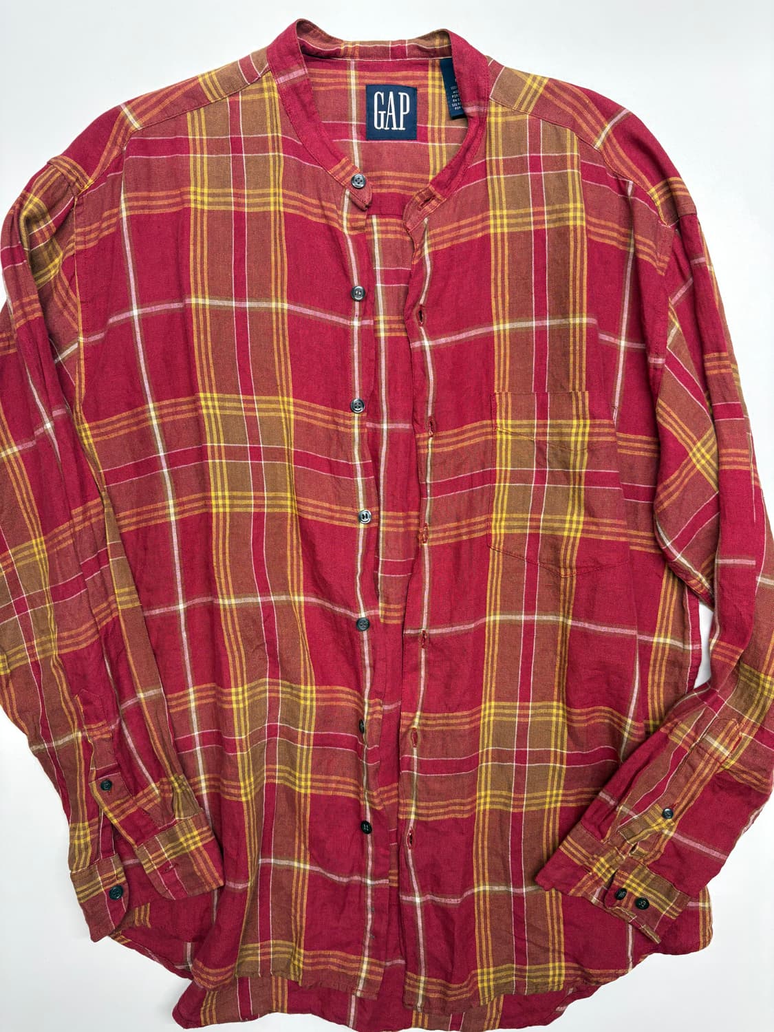 90's Gap 블루라벨 린넨 셔츠 상품이미지3