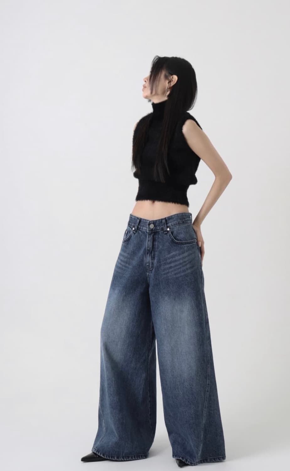 트리밍버드 로우라이즈 데님 팬츠 상품이미지1