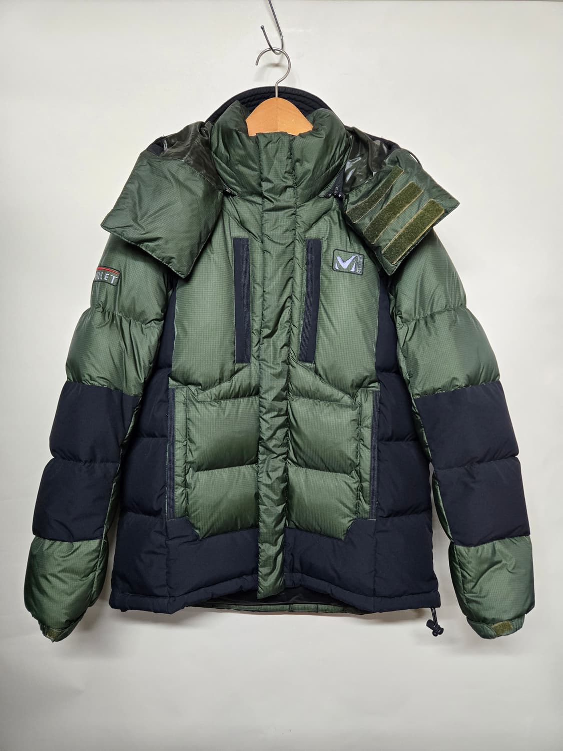 밀레 남성 패딩 점퍼 그린/블랙100 상품이미지1