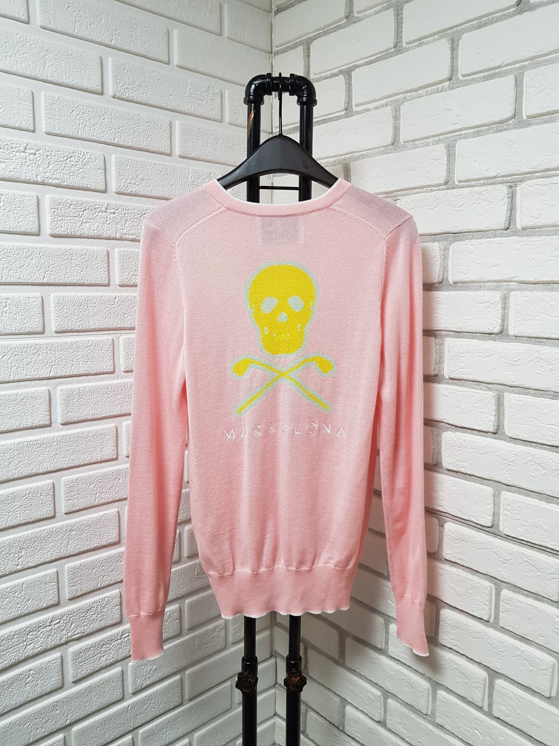 [여95/정품] MARK & LONA 핑크색 브이넥 니트 상품이미지8