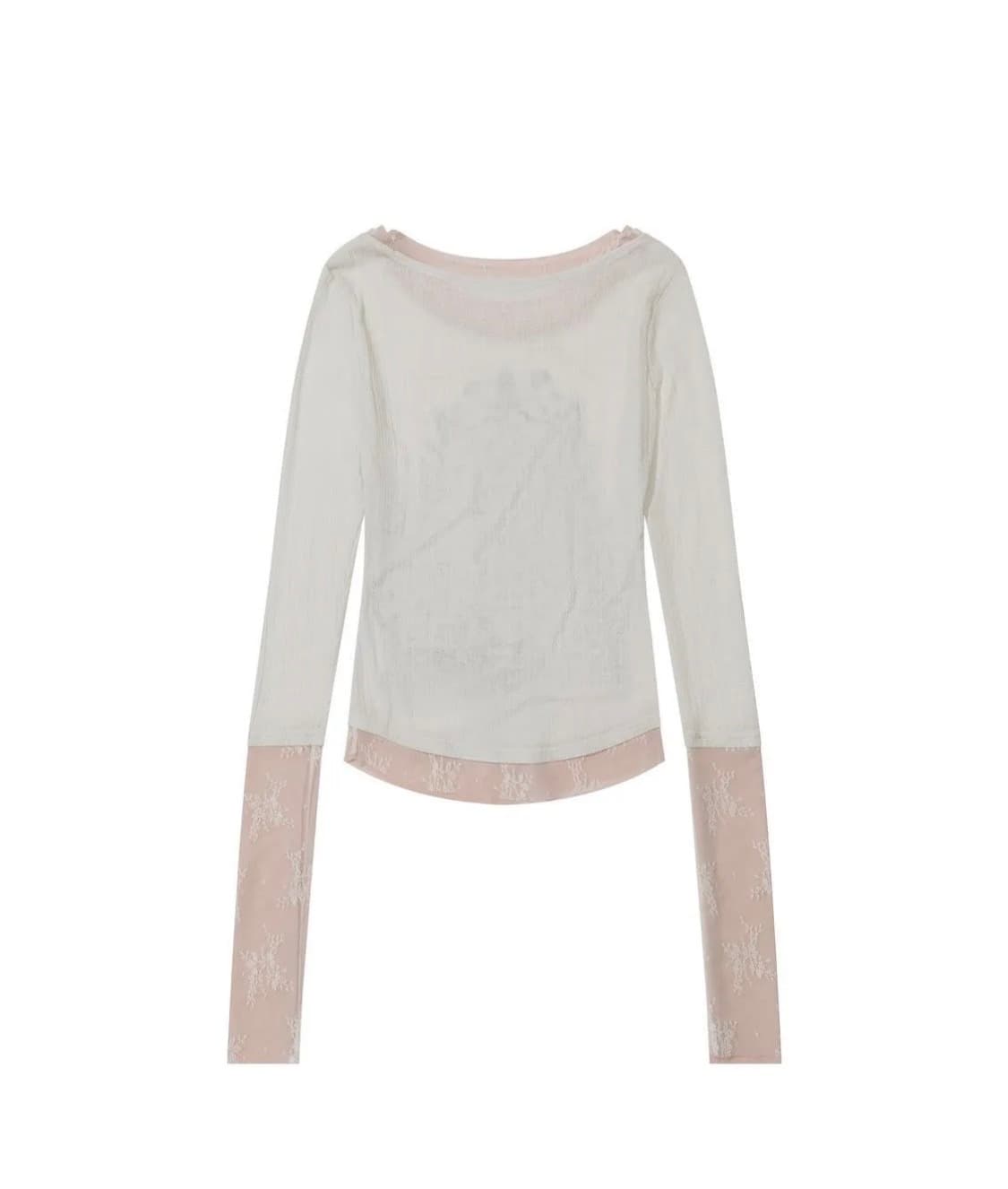 스컬프터 Triple Lace Layered Tee 아이보리 M 상품이미지2