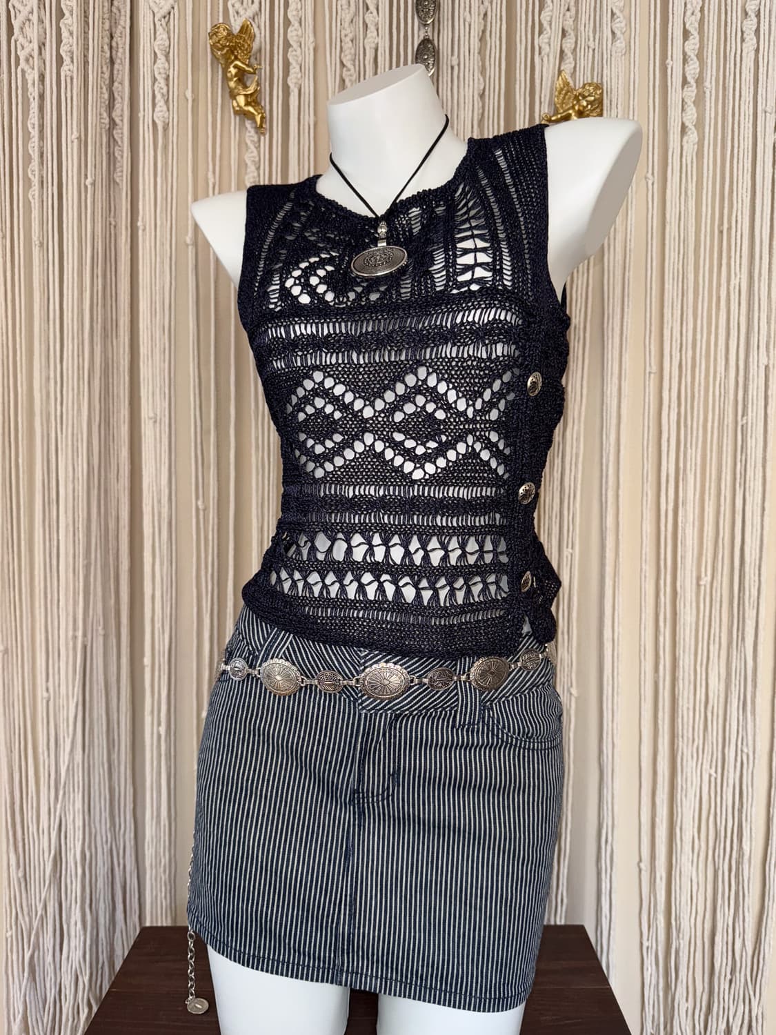 Striped Denim Mini Skirt 0021 상품이미지6