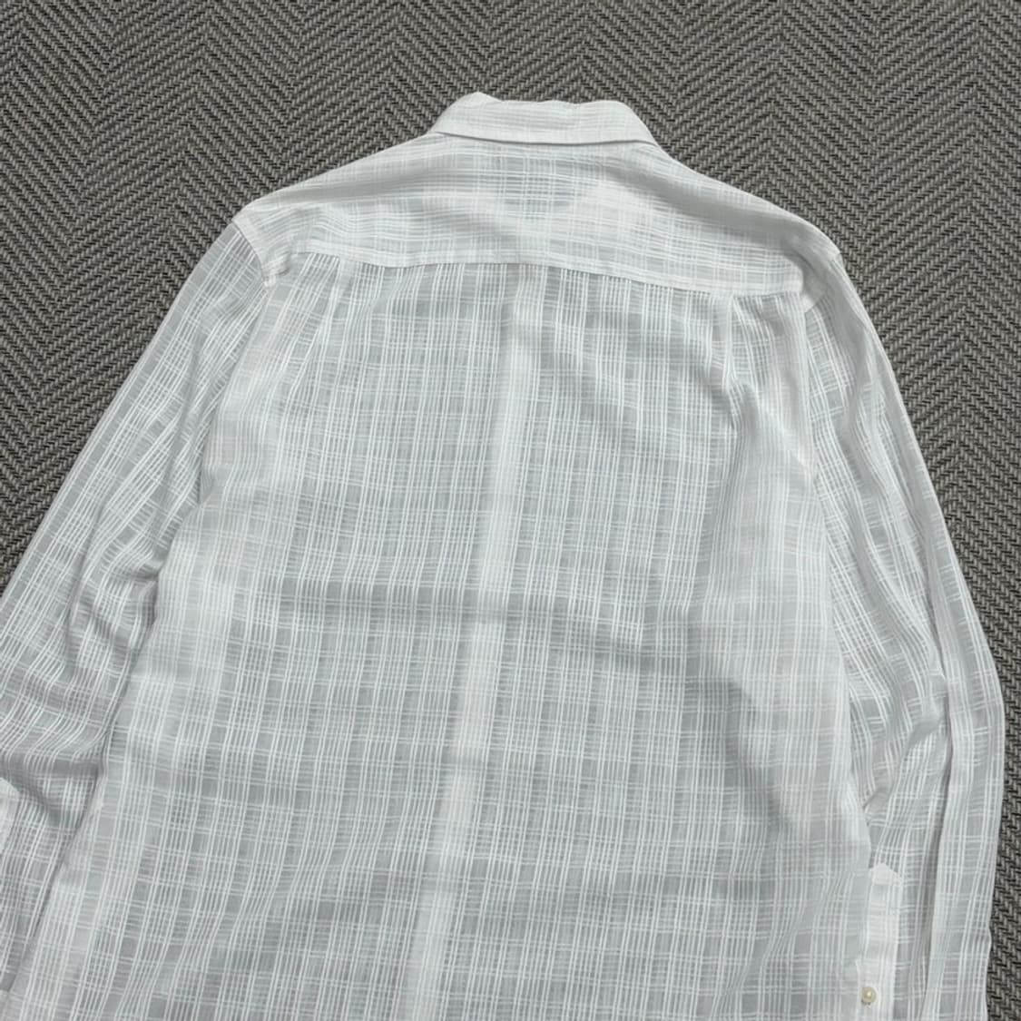 dkny 화이트 시스루 체크셔츠  v1746 상품이미지4