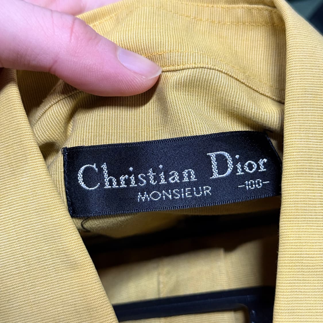 00s 크리스찬 디올 원 포켓 자수 로고 클래식 긴팔 셔츠 상품이미지4