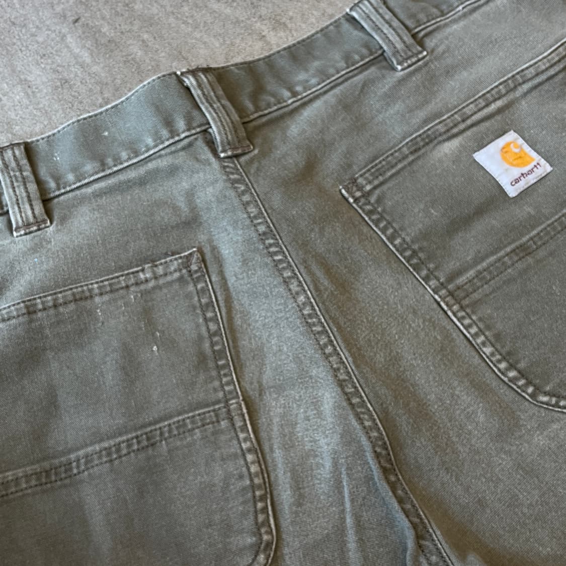 칼하트 정품 오리지널 카펜터 카키 반바지  상품이미지6