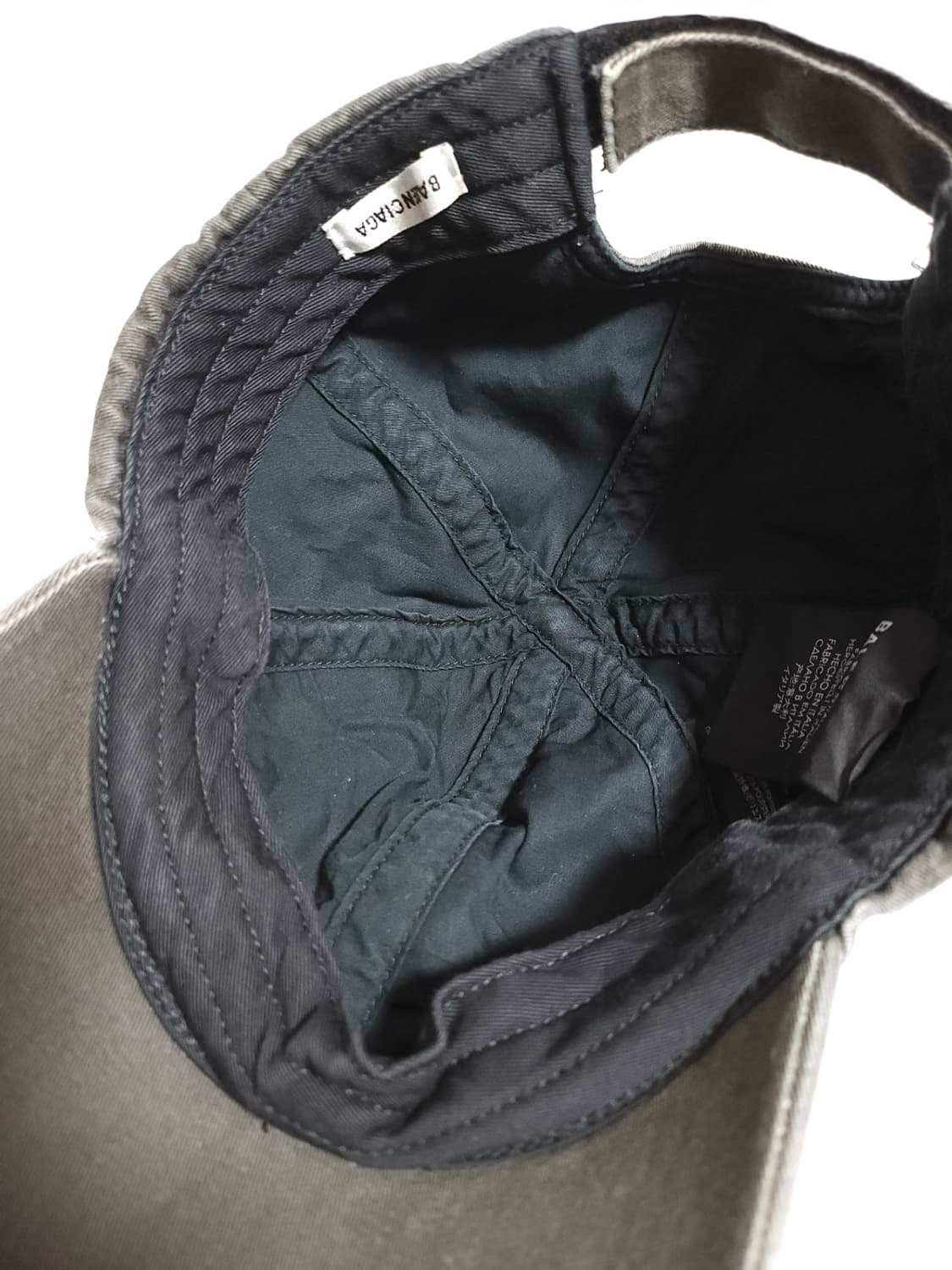 [L] 발렌시아가 워싱 챙로고 볼캡 모자 상품이미지5