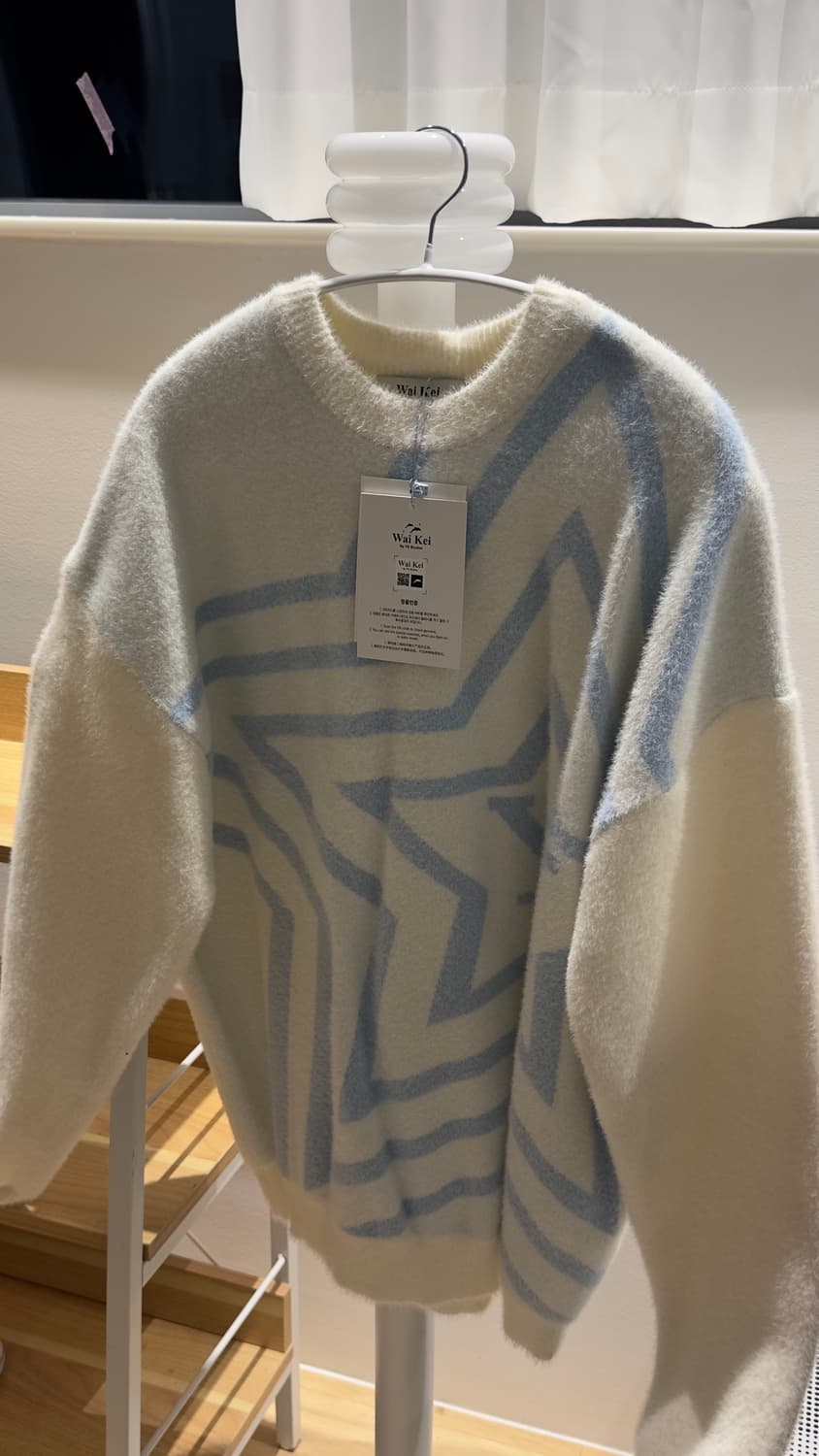 와이케이 헤어리 스타 그래픽 니트 화이트 사이즈2 상품이미지2