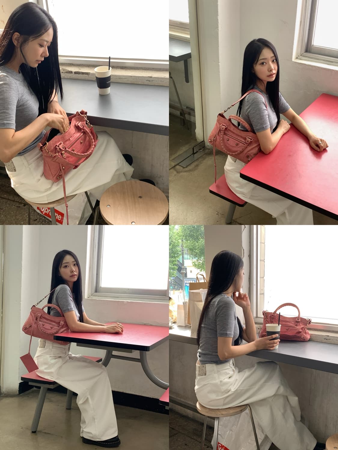 발렌시아가 퍼스트 모터백 핑크 상품이미지2