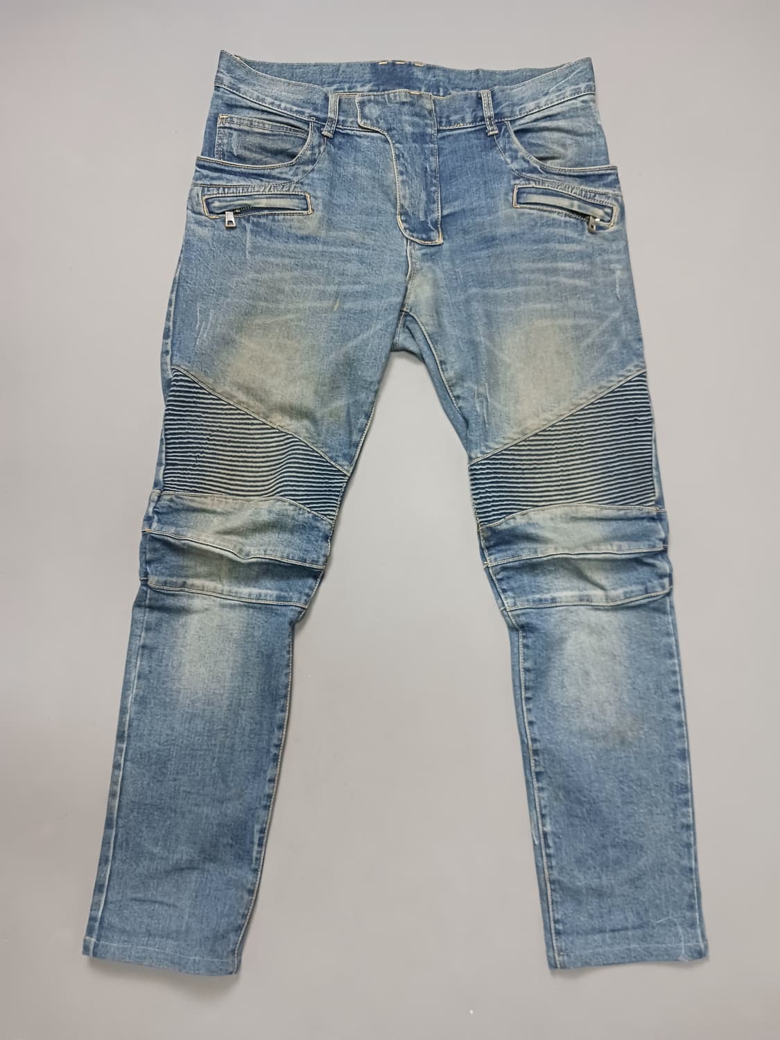 [34] 발망 빈티지워싱 바이커진 청바지 상품이미지1