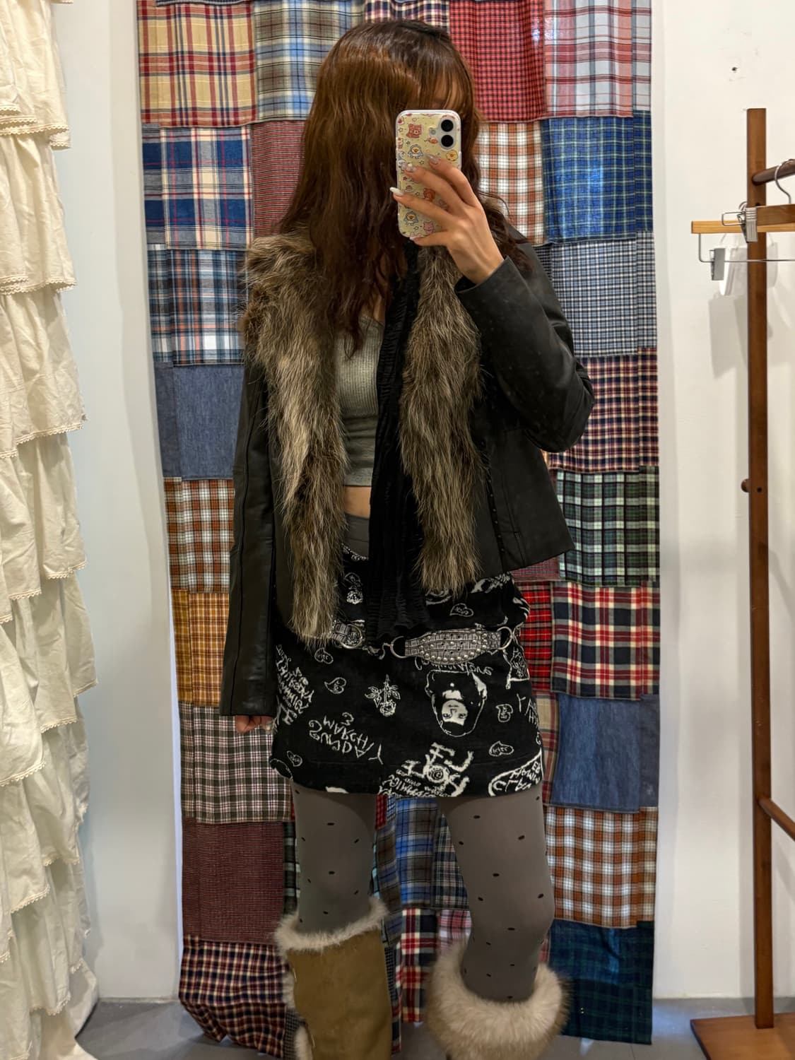 양가죽 폭스털 레이어드 무스탕 상품이미지5