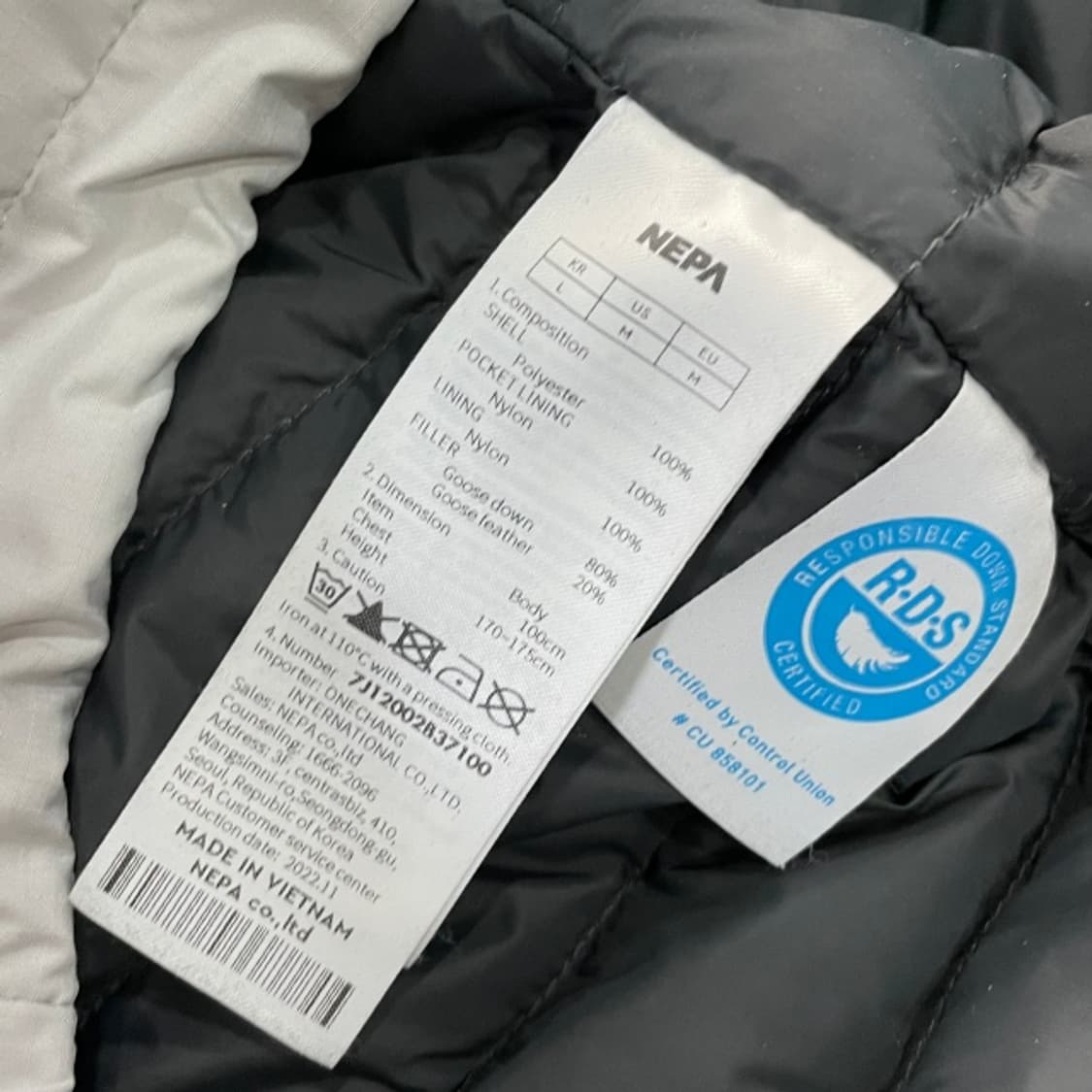 100 네파 퍼텍스 경량패딩  상품이미지4