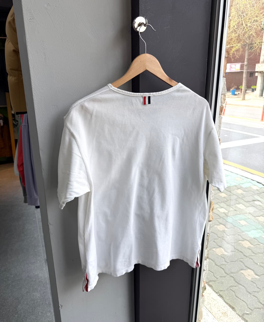 4/ 톰브라운 RWB 포켓트리밍 코튼 져지 반팔 상품이미지7