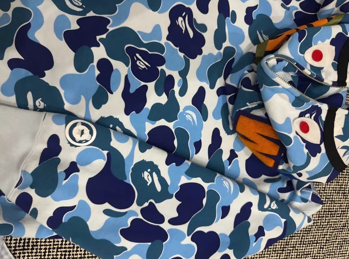 (W) 베이프 ABC 카모 샤크 풀 집 후드 상품이미지3