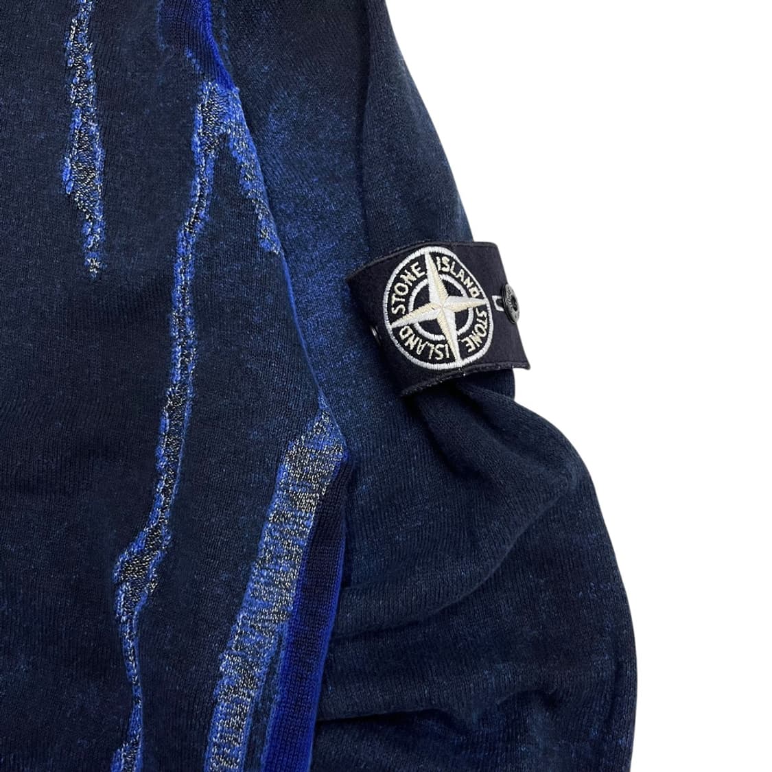스톤아일랜드 블루 데미지 사이드와펜 후드 M 상품이미지5