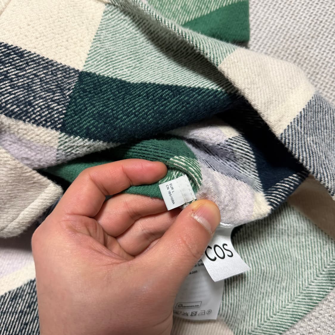 COS 코스 그린 체크 남방 상품이미지6