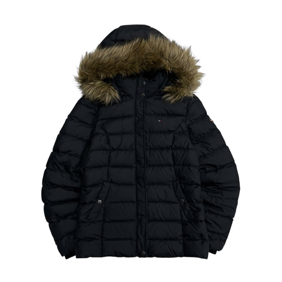 타미힐피거 딱붙핏 울프죠 블랙 후드 패딩 S 상품이미지3